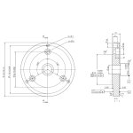 ADAPTER,TARCZA UCHWYT DO PODZIELNIC ŚREDNICA 127mm -  pod uchwyt 100mm