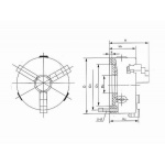 Uchwyt tokarski 3 szczękowy  samocentrujący 315mm Din6350